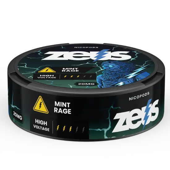Zeus Mint Rage Strong Προβολή Προϊόντος – Άρωμα Μέντας, Δυνατό, 20 Σακουλάκια/Κουτί
