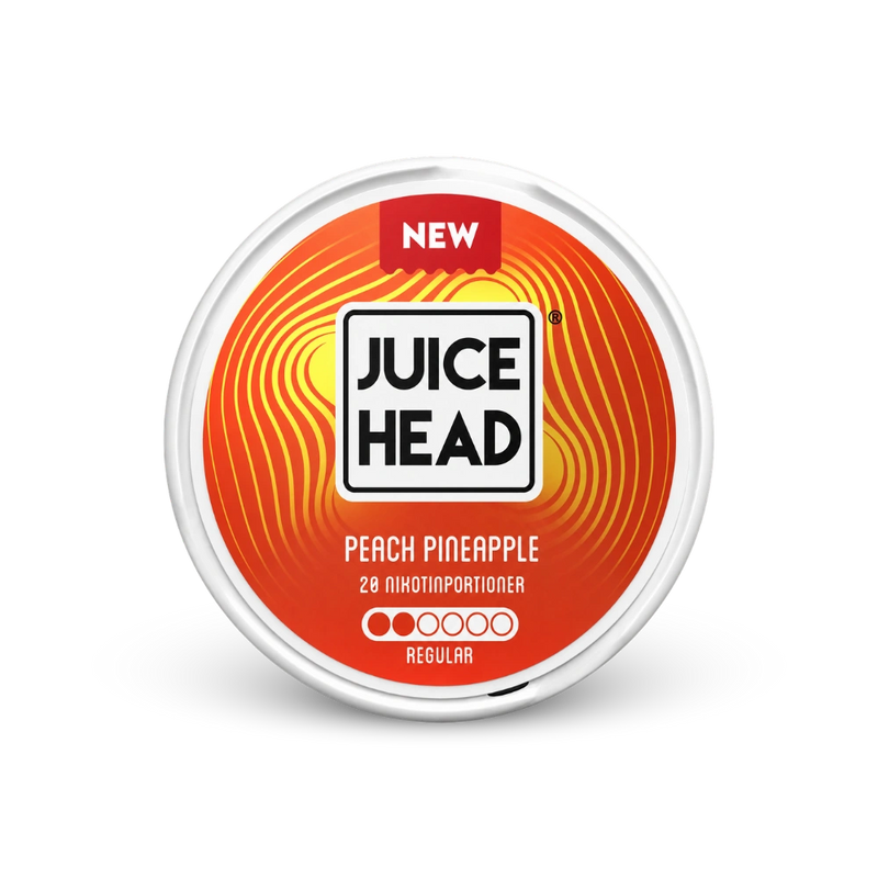 Juice Head Ροδάκινο Ανανάς Regular – κουτί με σακουλάκια νικοτίνης