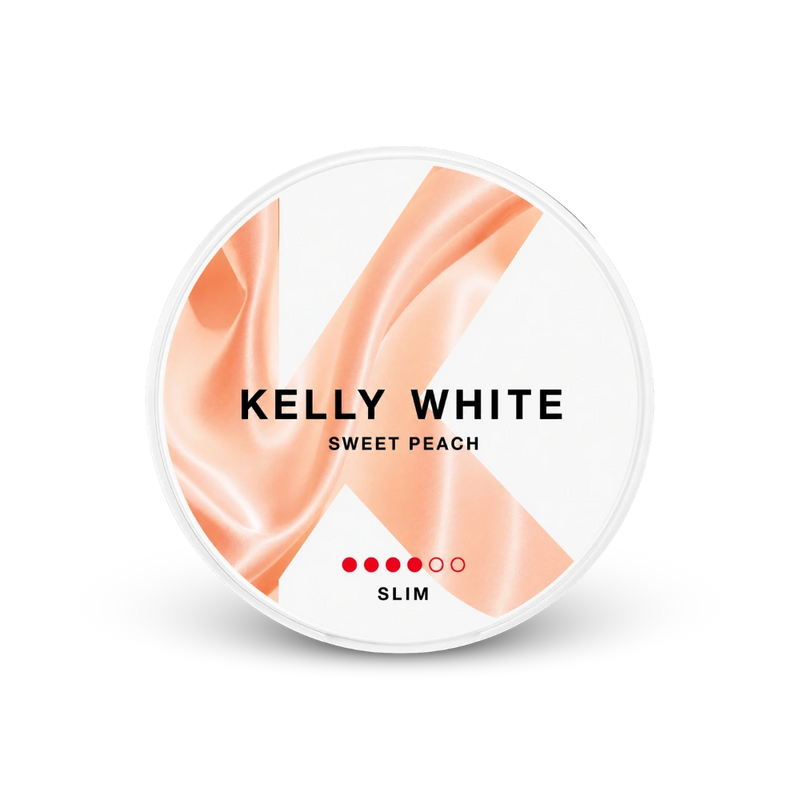 Kelly White Sweet Peach Slim Strong – κουτάκι με σακουλάκια νικοτίνης