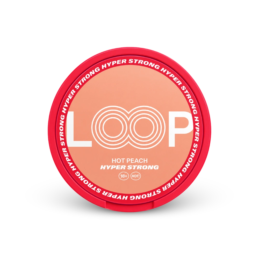 Loop Hot Peach Hyper Strong – κουτί με φακελάκια νικοτίνης