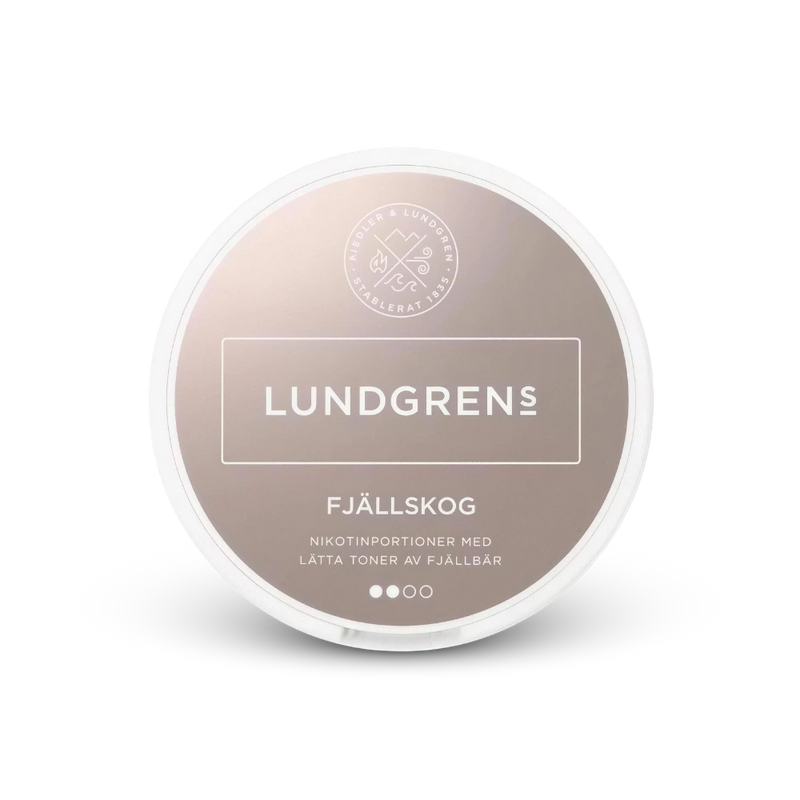 Lundgrens Fjällskog – κουτί με σακουλάκια νικοτίνης