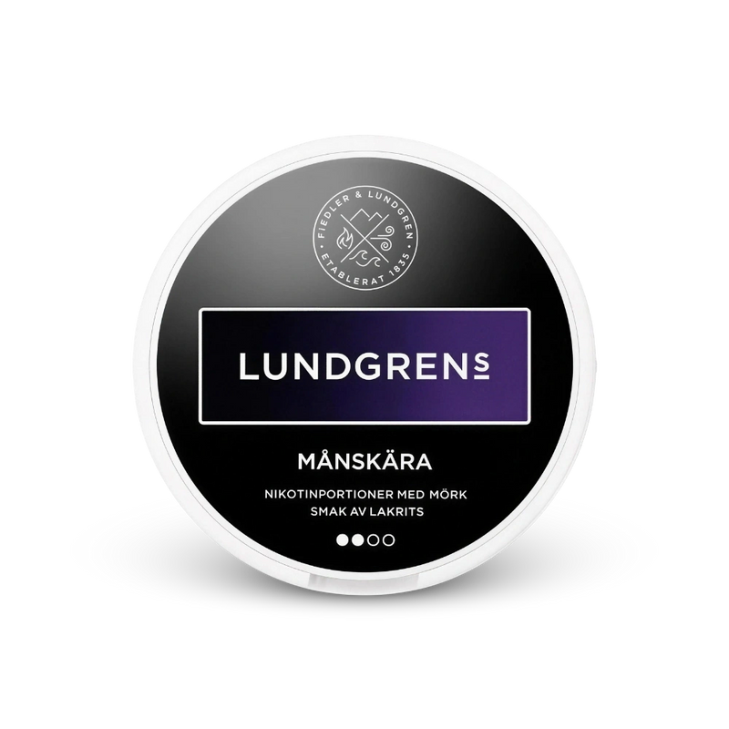 Lundgrens Månskära – κουτί με σακουλάκια νικοτίνης