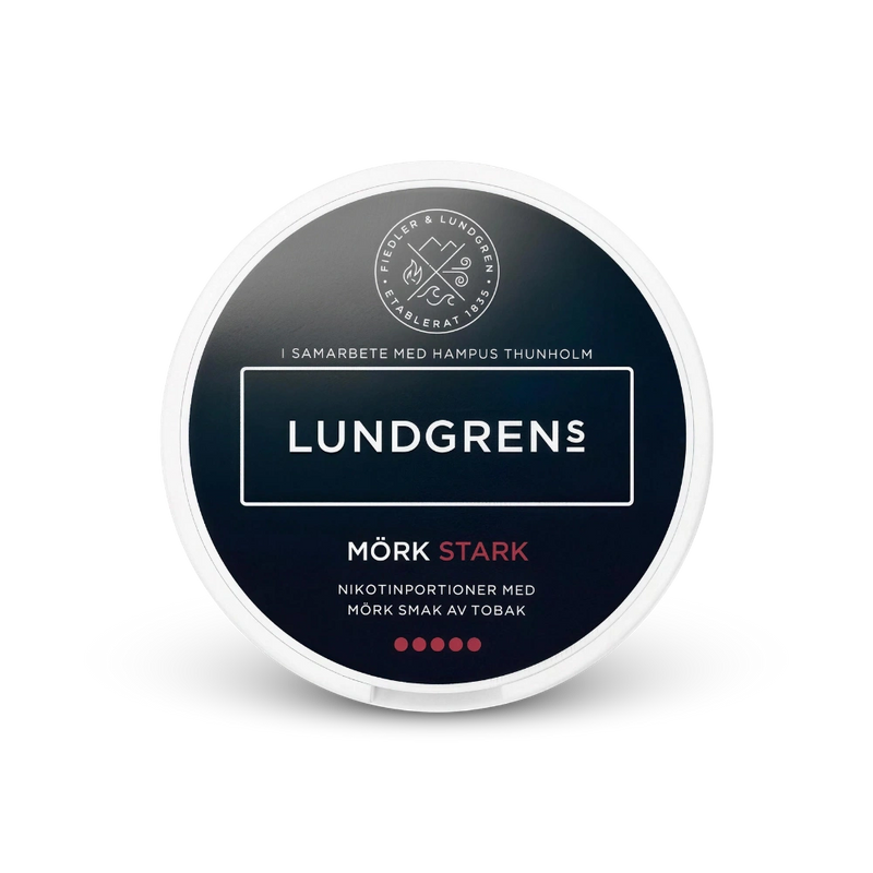 Lundgrens Mörk Stark – κουτί με σακουλάκια νικοτίνης