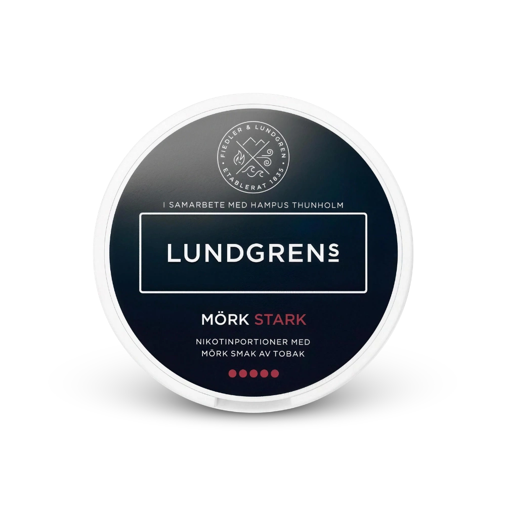 Lundgrens Mörk Stark – κουτί με σακουλάκια νικοτίνης