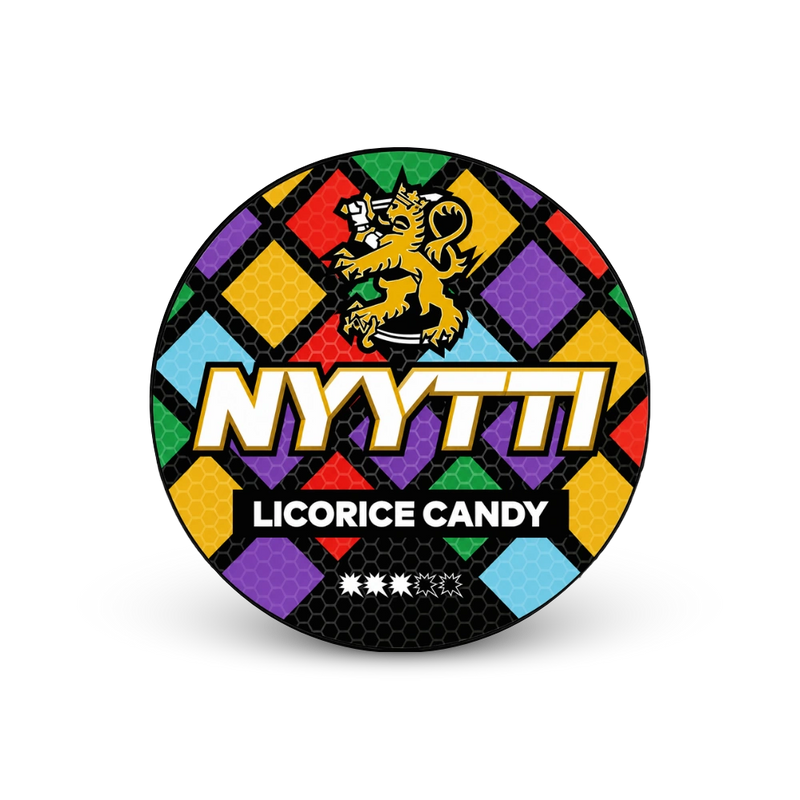 Καραμέλα Nyytti Liquorice – κουτί σακουλακιών νικοτίνης