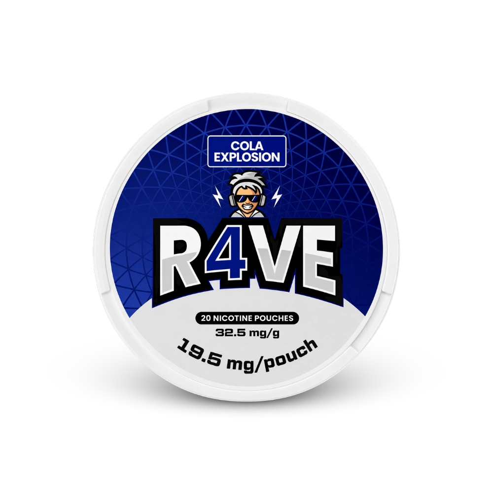 RAVE Cola Explosion 32.5mg – κουτί σακουλάκια νικοτίνης