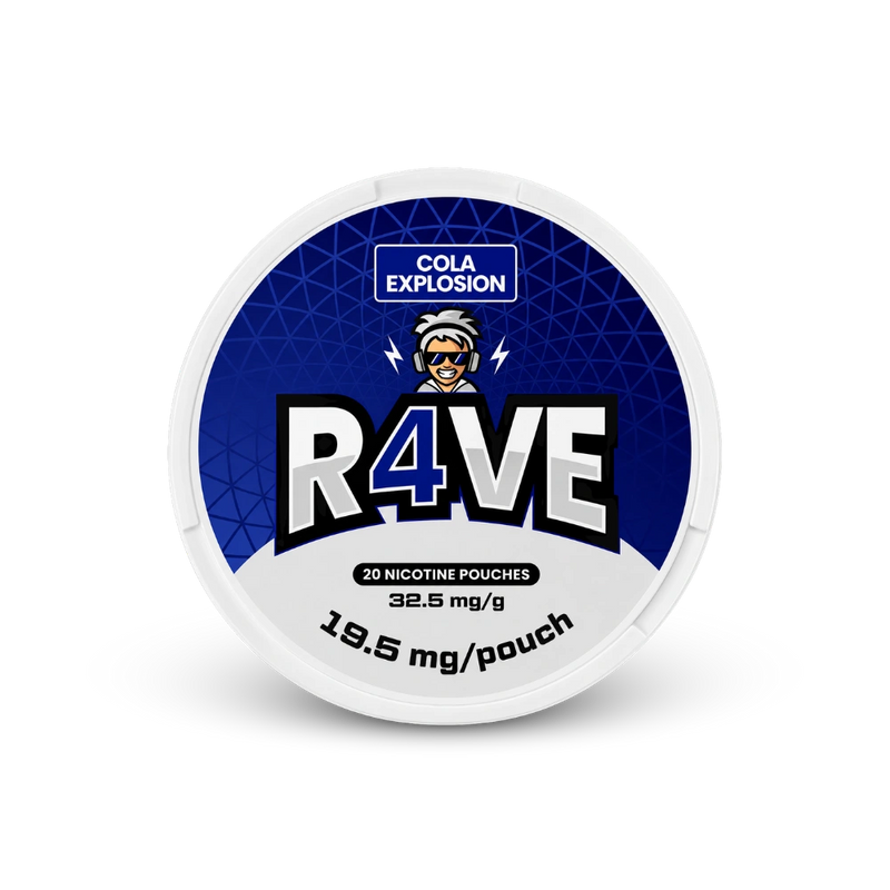 RAVE Cola Explosion 32.5mg – κουτί σακουλάκια νικοτίνης