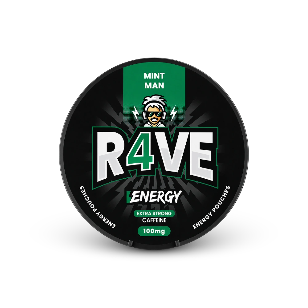 RAVE Energy Mint Man 100mg – κουτί με σακουλάκια νικοτίνης