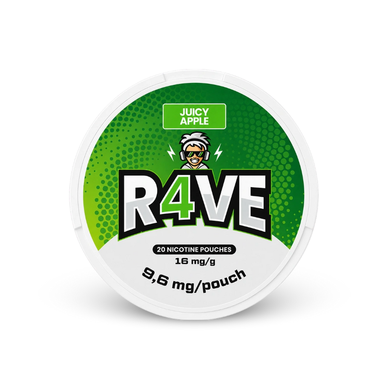 RAVE Juicy Apple 32.5mg – κουτί σακουλακίων νικοτίνης