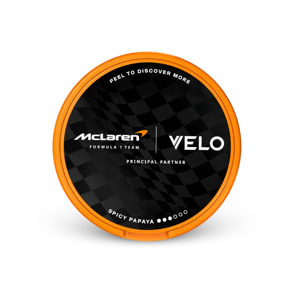 VELO McLaren Spicy Papaya Slim – κουτί σακουλακίων νικοτίνης