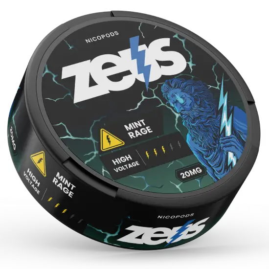 Zeus Mint Rage Strong Dose Πίσω Πλευρά – Άρωμα Μέντας, Δυνατό, 20 Σακουλάκια/Κουτί