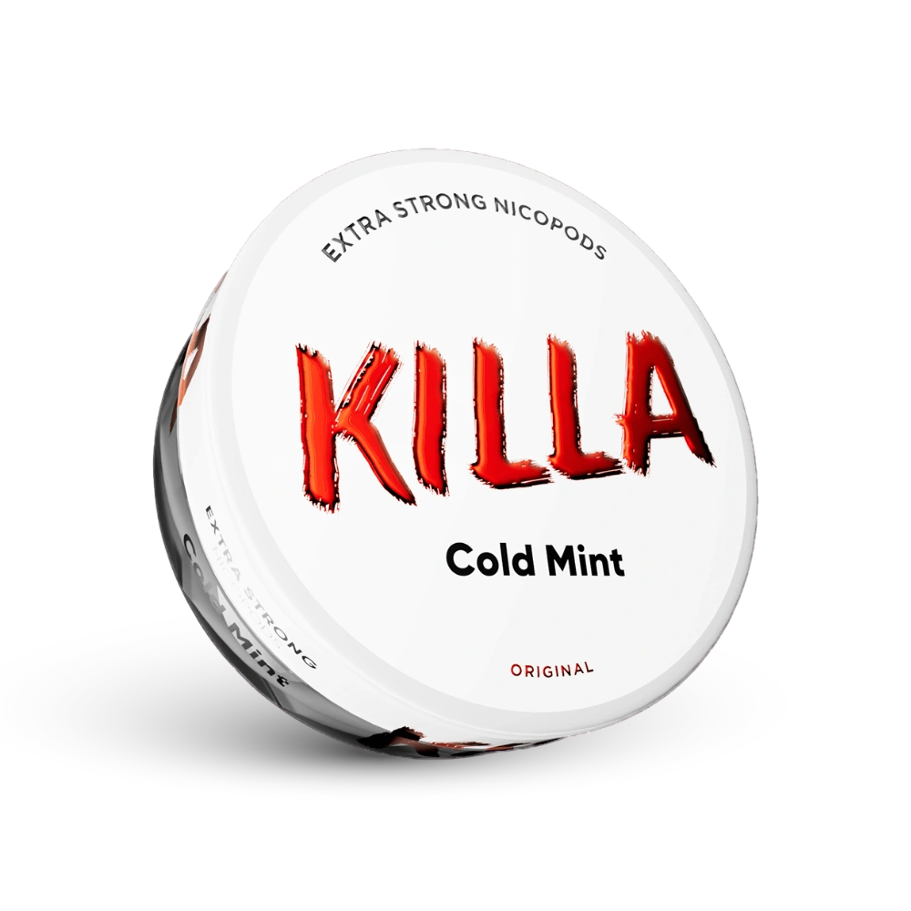 Killa Cold Mint Extra Strong σακουλάκια νικοτίνης, δοσολογία με ισχύ 16mg, γεύση μέντας