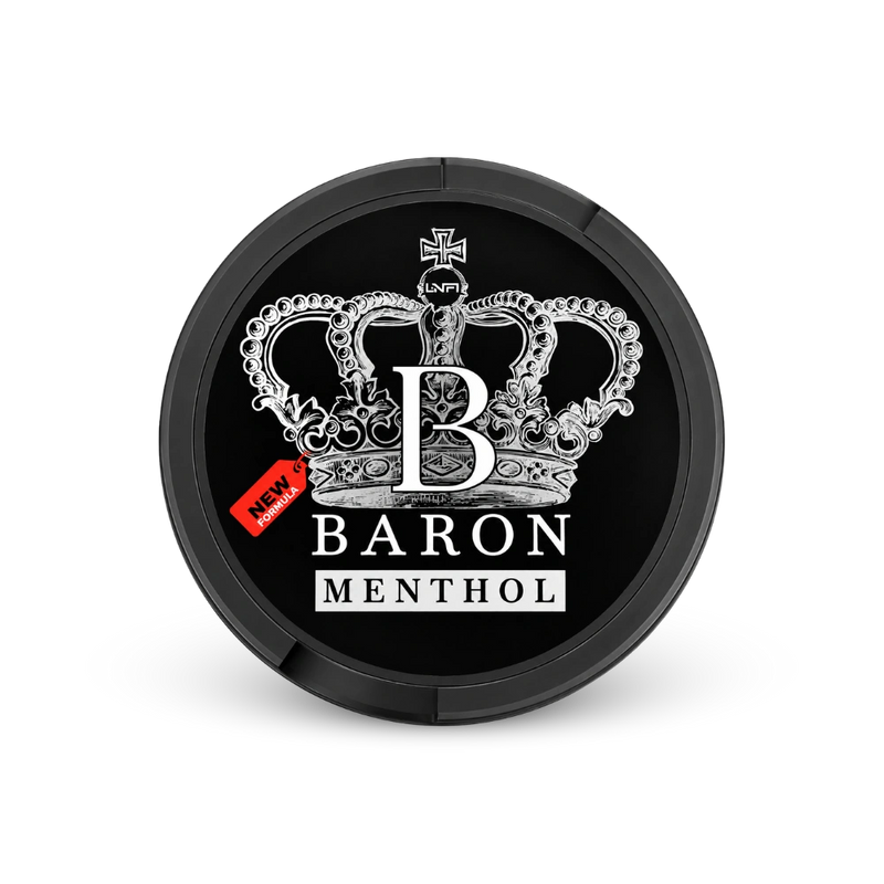 Baron Menthol – nicotine pouch can