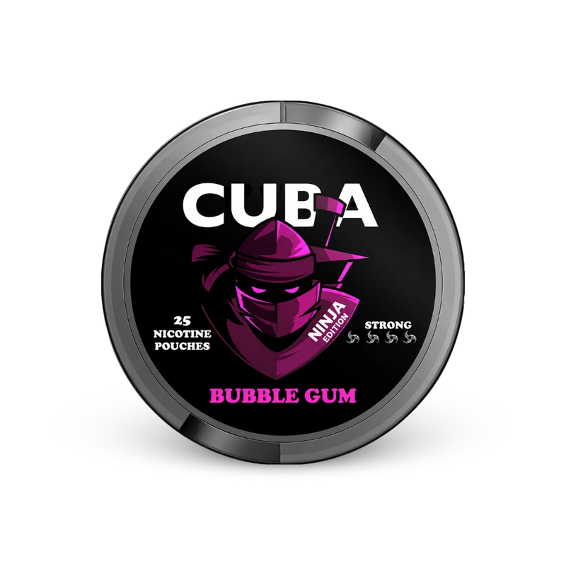 CUBA Ninja Bubble Gum Slim Strong – κουτί σακουλάκια νικοτίνης