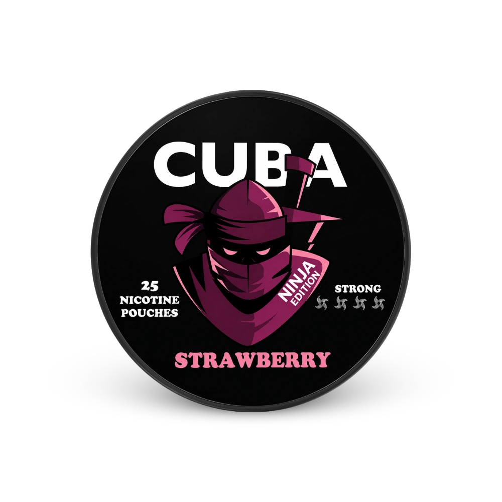 CUBA Ninja Strawberry Strong – κουτάκι σακουλάκια νικοτίνης