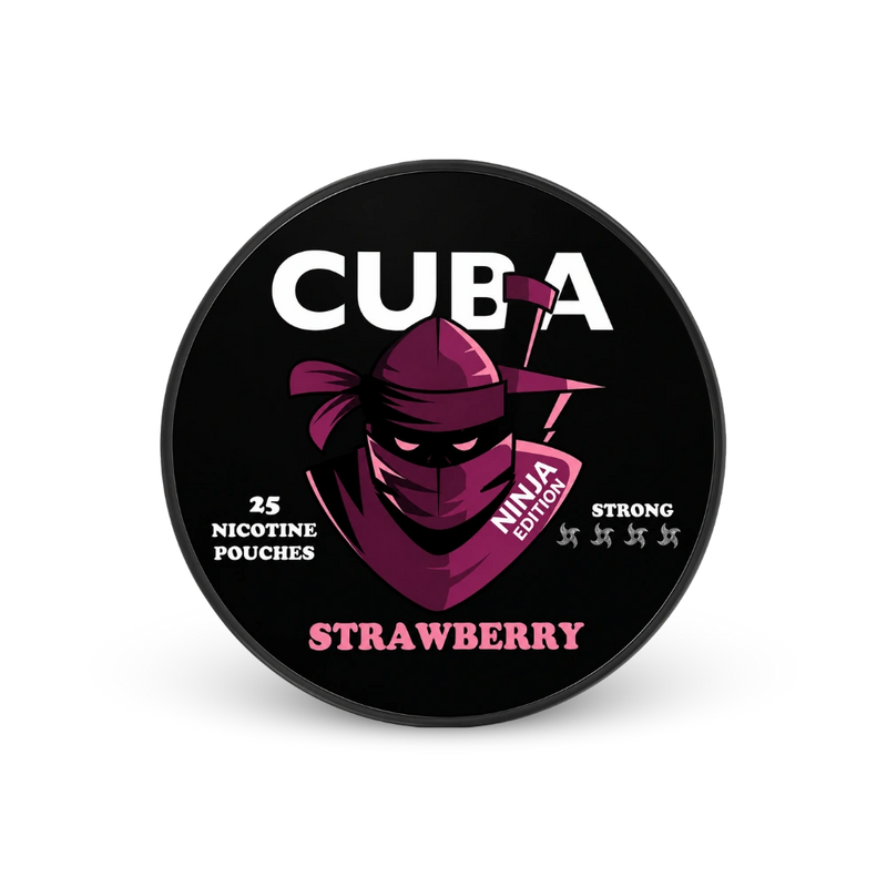 CUBA Ninja Strawberry Strong – κουτάκι σακουλάκια νικοτίνης