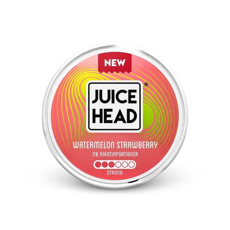 Juice Head Καρπούζι Φράουλα Strong – κουτί σακουλάκια νικοτίνης