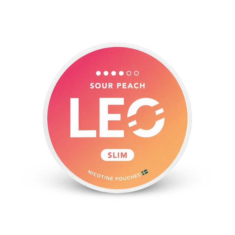 LEO Sour Peach Strong – κουτάκι σακουλακιών νικοτίνης