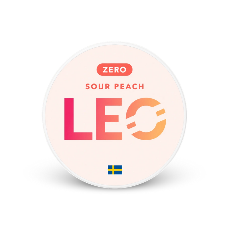 LEO Sour Peach Zero – κουτάκι με σακουλάκια νικοτίνης