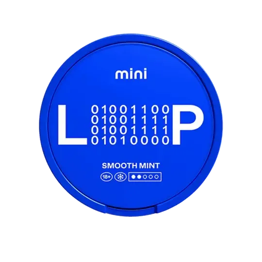 Loop Smooth Mint Mini Νικοτινικές Σακουλίτσες Δόση, μπλε συσκευασία, Μέτρια Ένταση, γεύση μέντας