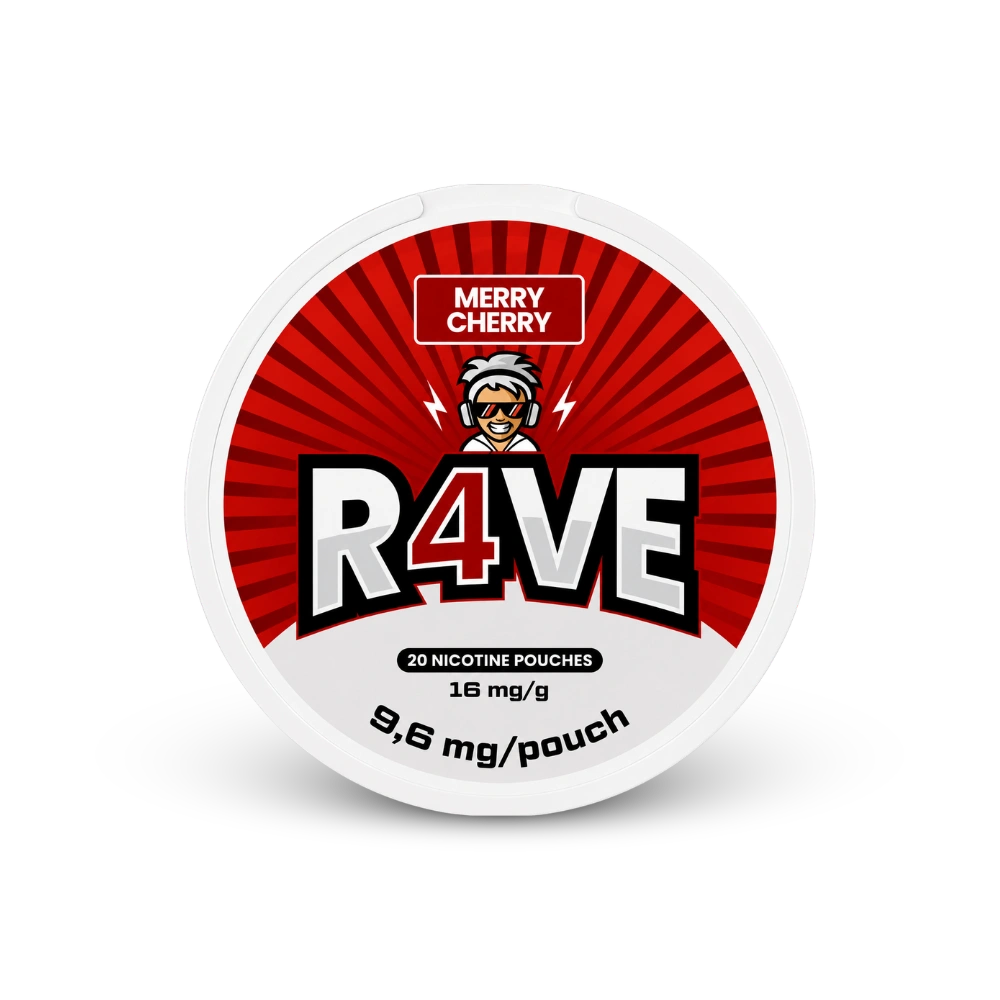 RAVE Merry Cherry 16mg – κουτί με σακουλάκια νικοτίνης